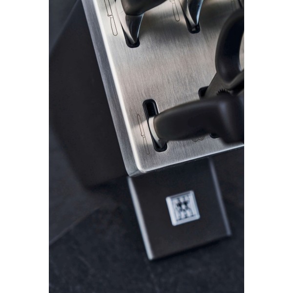 Набір ножів ZWILLING FOUR STAR з 5 штук у самозаточувальному блоці, сірий