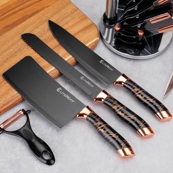 Zestaw noży kuchennych ELITEHOFF E-6270 (9 elementów)