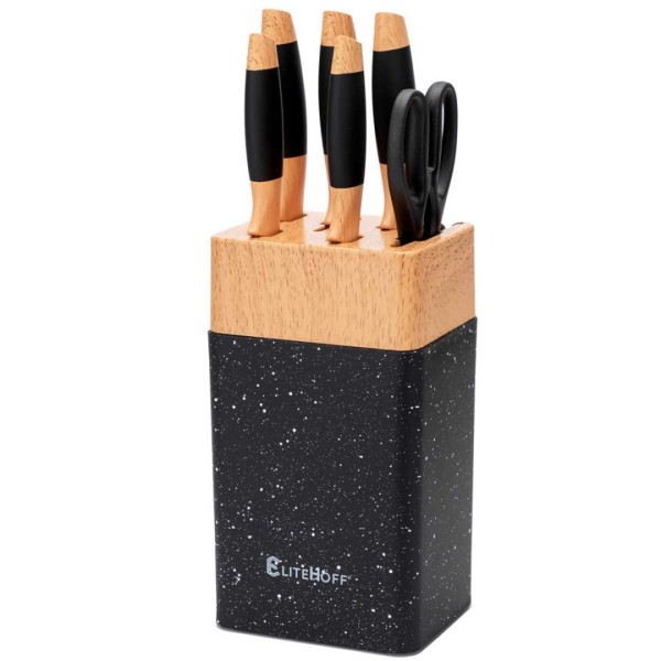 Zestaw noży kuchennych ELITEHOFF E-6267 (z ostrzałką)
