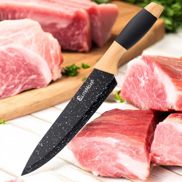 Zestaw noży kuchennych ELITEHOFF E-6267 (z ostrzałką)