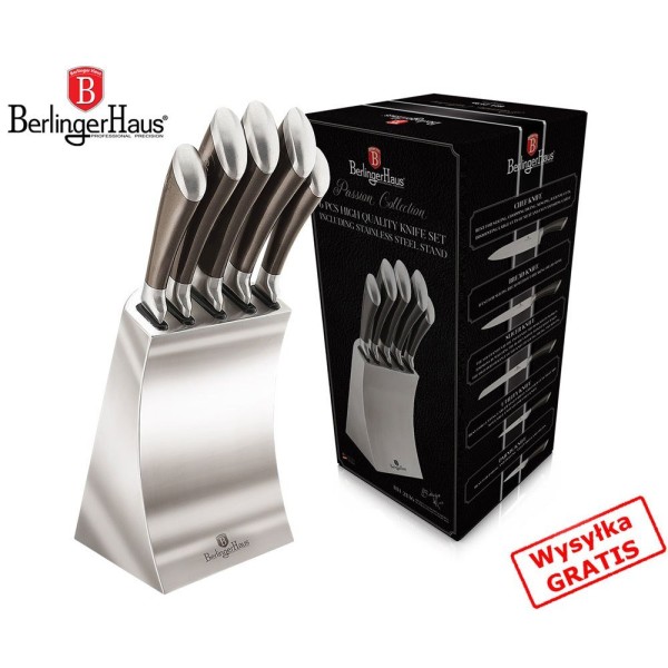 Zestaw noży Berlinger haus PASSION CARBON BH-2136 (6 elementów)