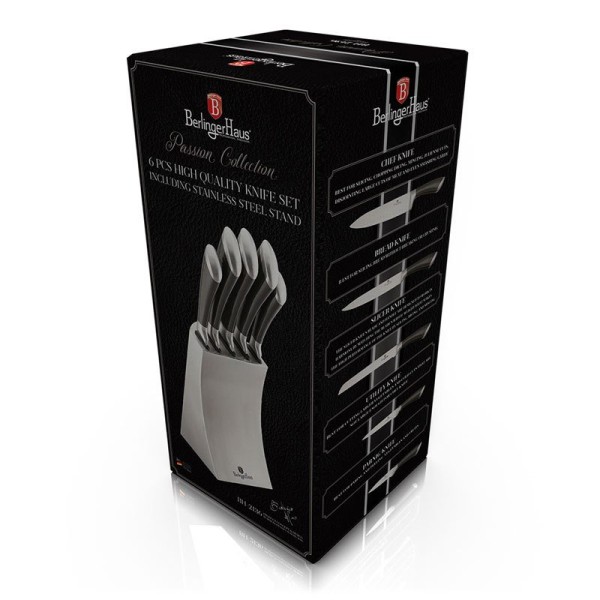 Zestaw noży Berlinger haus PASSION CARBON BH-2136 (6 elementów)