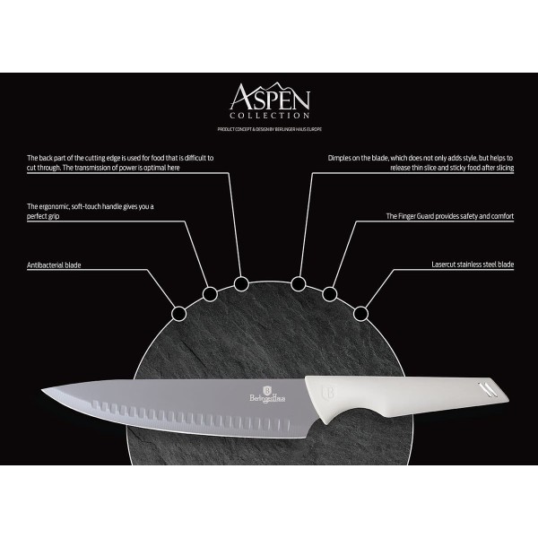 Zestaw noży z deską Berlinger haus ASPEN BH-2838 (6 elementów)