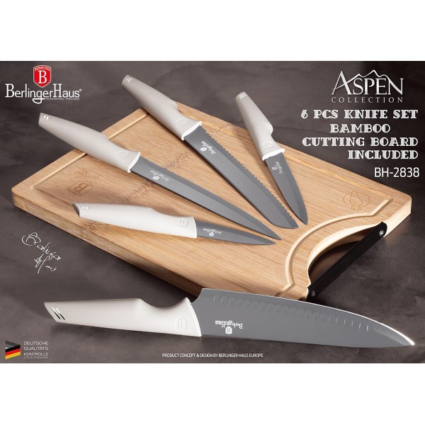 Zestaw noży z deską Berlinger haus ASPEN BH-2838 (6 elementów)