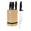 Набір ножів BERLINGER HAUS BH-2971 матово-чорного кольору з бамбукового блоку