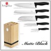 Набір ножів BERLINGER HAUS BH-2971 матово-чорного кольору з бамбукового блоку
