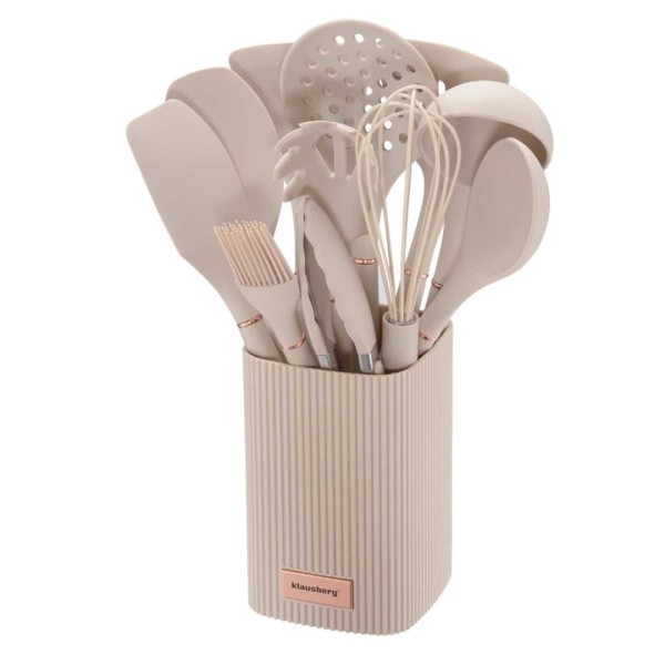 НАБІР З 12 СИЛІКОНОВИХ КУХОННИХ ПРЕПАРАТІВ У ПІДСТАВЦІ KLAUSBERG KB-9012