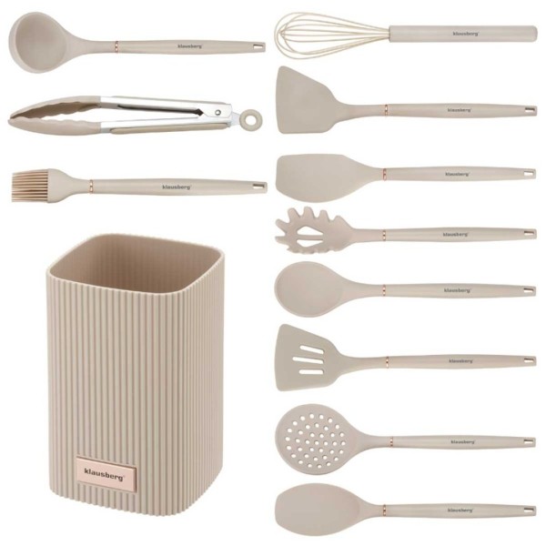 НАБІР З 12 СИЛІКОНОВИХ КУХОННИХ ПРЕПАРАТІВ У ПІДСТАВЦІ KLAUSBERG KB-9012