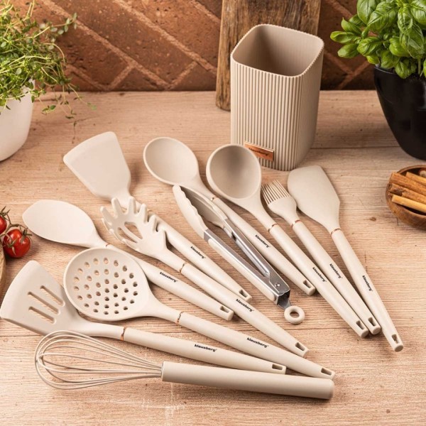 НАБІР З 12 СИЛІКОНОВИХ КУХОННИХ ПРЕПАРАТІВ У ПІДСТАВЦІ KLAUSBERG KB-9012