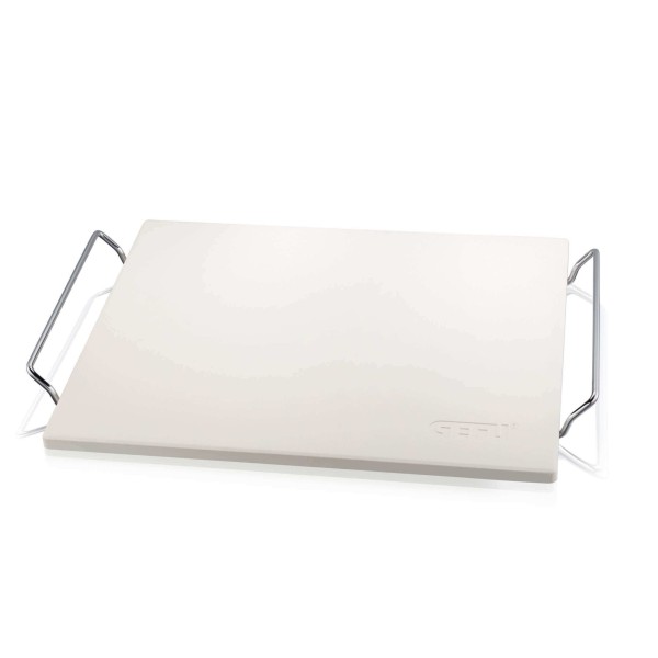 Zestaw: nóż do pizzy i kamień ze stojakiem Gefu DARIOSO (okrągły i kwadratowy)