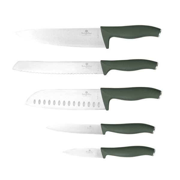 Набір підставок для ножів з бамбука BerlingerHaus Matte Green Collection BH-2751, 5 предметів