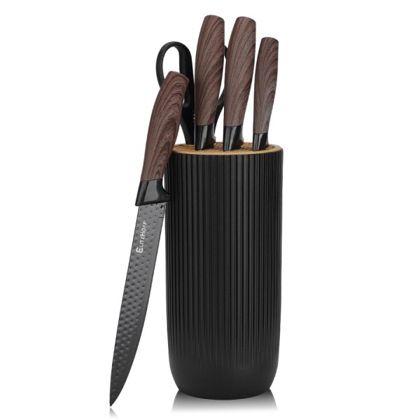 Zestaw noży kuchennych ELITEHOFF E-6309 (z tasakiem i stojakiem)