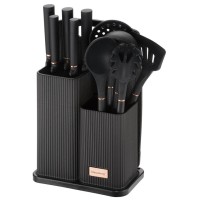 Блок кухонних ножів KLAUSBERG KB-7835 з кухонним начинням та обробною дошкою, 12 предметів