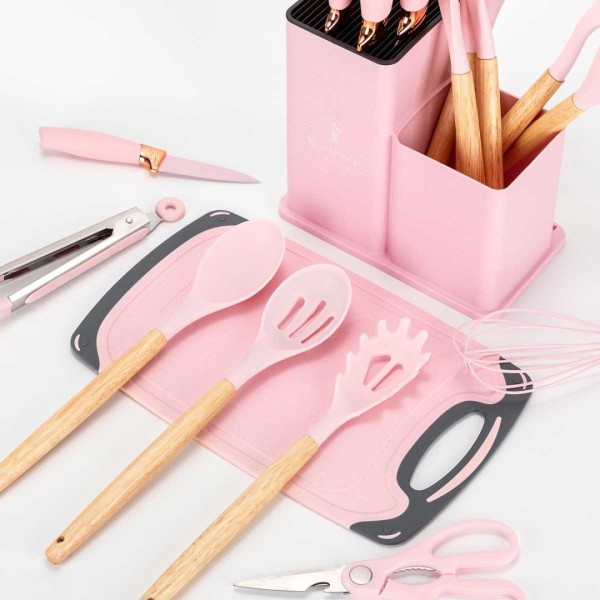 НАБІР З 19 НОЖІВ ТА КУХОННОГО НАЧИНУ В ПІДСТАВЦІ E-6072