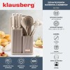 Zestaw noży i przyborów kuchennych Klausberg KB-7935 (z deską w stojaku)