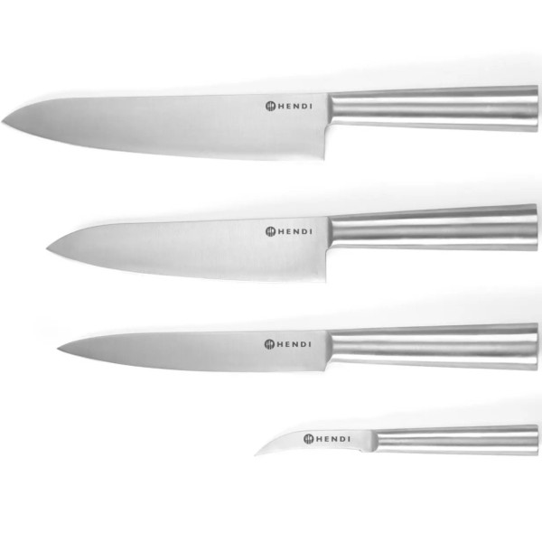 Набір із 4 сталевих кухонних ножів - Hendi 781029