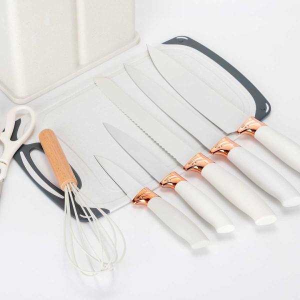 НАБІР З 19 НОЖІВ ТА КУХОННОГО НАЧИНАННЯ В ПІДСТАВЦІ E-6071