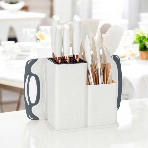 НАБІР З 19 НОЖІВ ТА КУХОННОГО НАЧИНАННЯ В ПІДСТАВЦІ E-6071