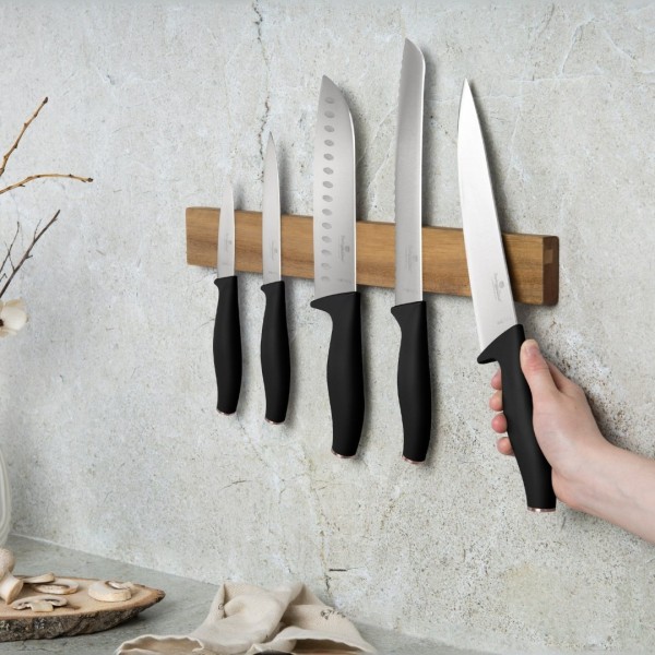 Набір із 6 ножів з магнітною смужкою BerlingerHaus Black Rose BH-2942
