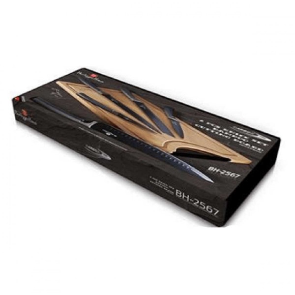 Zestaw noży z deską Berlinger haus CARBON PRO BH-2567 (6 elementów)