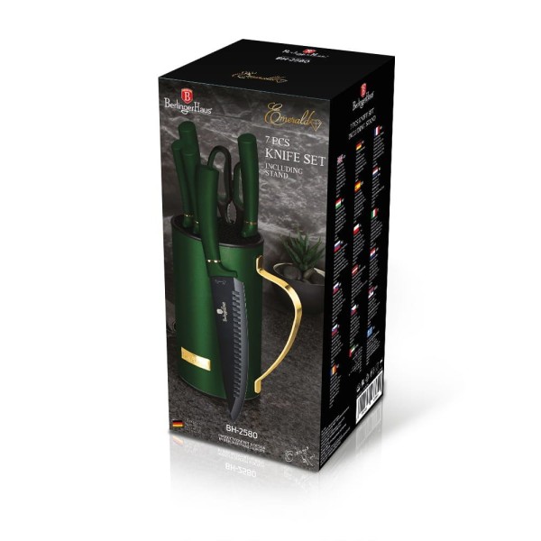 Zestaw noży w stojaku Berlinger haus EMERALD BH-2580 (7 elementów)
