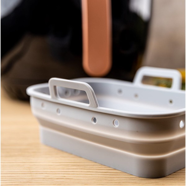 НАБІР СИЛІКОНОВИХ ВСТАВОК ДЛЯ ФРИТЮРНИЦІ БЕЗ ЖИРУ, 2 ШТУКИ, ПРЯМОКУТНІ 20,5X14,5 СМ, СКЛАДАЮЧІСЯ KLAUSBERG KB-7791