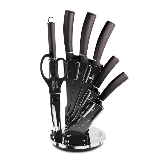 Zestaw noży w stojaku Berlinger haus Carbon Pro BH-2685 (8 elementów)