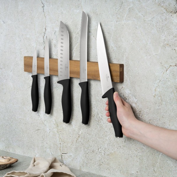 НАБІР З 5 КУХОННИХ НОЖІВ З ЛЕЗОМ BERLINGER HAUS BH-2943 МАТОВИЙ ЧОРНИЙ