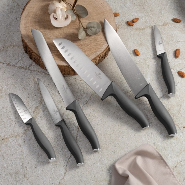 НАБІР З 6 КУХОННИХ НОЖІВ BERLINGER HAUS АНТРАЦИТОВИЙ BH-2947