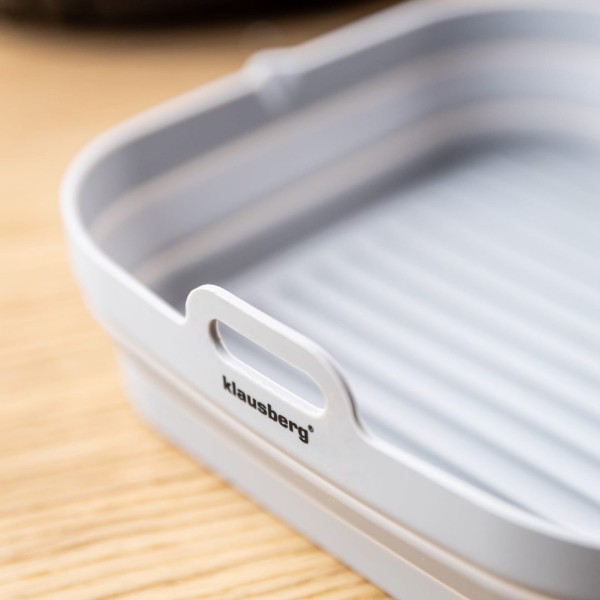 НАБІР СИЛІКОНОВИХ ВСТАВОК ДЛЯ ФРИТЮРНИЦІ БЕЗ ЖИРУ, 2 ШТУКИ, КВАДРАТНІ 20 СМ, СКЛАДНІ KLAUSBERG KB-7790