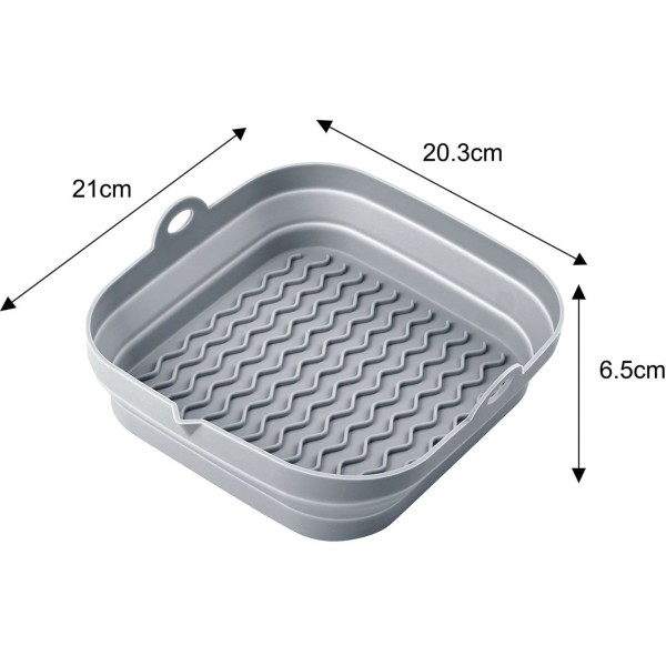 НАБІР СИЛІКОНОВИХ ВСТАВОК ДЛЯ ФРИТЮРНИЦІ БЕЗ ЖИРУ, 2 ШТУКИ, КВАДРАТНІ 20 СМ, СКЛАДНІ KLAUSBERG KB-7790