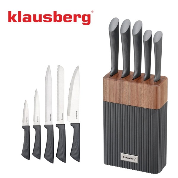 Zestaw noży kuchennych Klausberg KB-7979 (blok akacjowy)