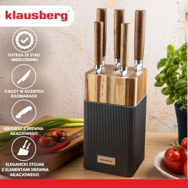 Набір ножів KLAUSBERG KB-7983 з акації