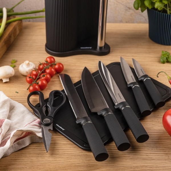 Zestaw noży i desek kuchennych Klausberg KB-7980 (w stojaku)