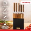 Zestaw noży kuchennych Klausberg KB-7981 (blok akacjowy)