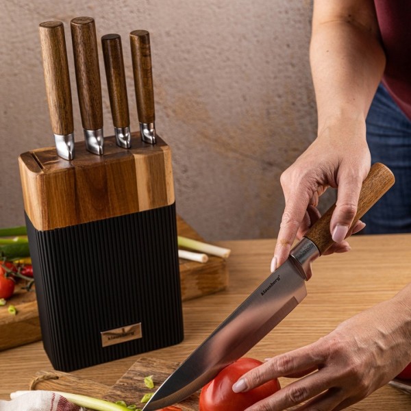 Zestaw noży kuchennych Klausberg KB-7981 (blok akacjowy)