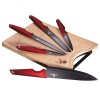 Набір ножів з дошкою, 6 предметів, BERLINGER HAUS BURGUNDY LINE BH-2704