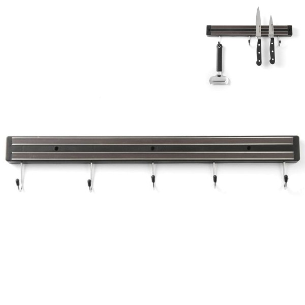 Магнітна підставка для ножів з гачками, довжина 450 мм - Hendi 820308