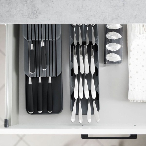 ОРГАНІЗАТОР ДЛЯ СТОЛОВИХ ПРИЛАДІВ, ВСТАВКА ДЛЯ ШУРМАШИНИ, сірий 229010-S