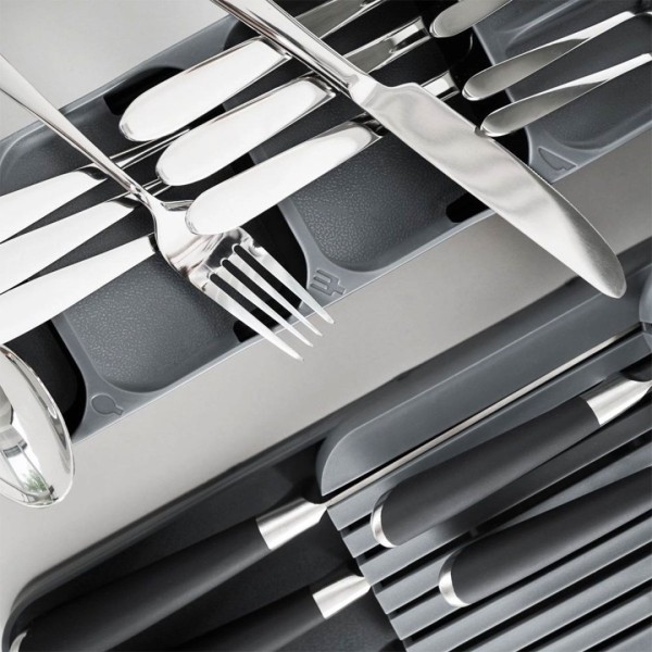 ОРГАНІЗАТОР ДЛЯ СТОЛОВИХ ПРИЛАДІВ, ВСТАВКА ДЛЯ ШУРМАШИНИ, сірий 229010-S