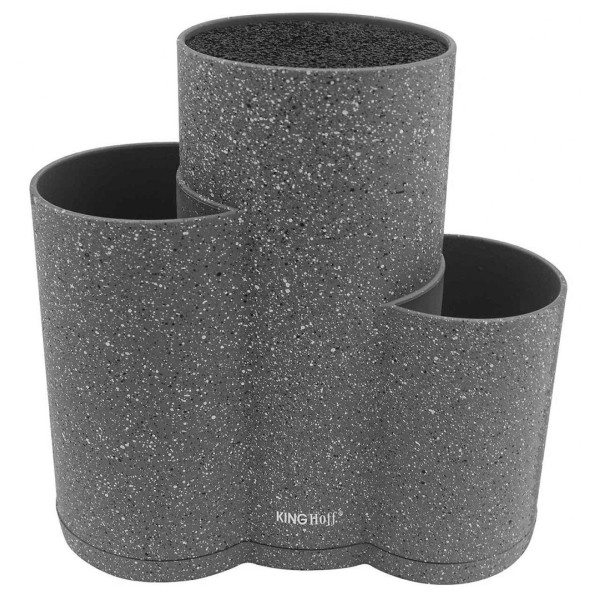 Blok na noże Kinghoff KH-1568 (3w1, szary)