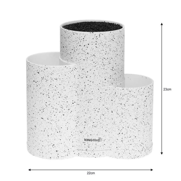 УНІВЕРСАЛЬНА ПІДСТАВКА ДЛЯ НОЖІВ KINGHOFF KH-1585 3-В-1 БІЛА