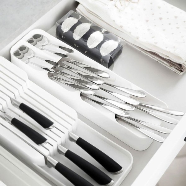 ОРГАНІЗАТОР ДЛЯ СТОЛОВИХ ПРИЛАДІВ, ВСТАВКА ДЛЯ ШУРМАШИ, білий 229010-B