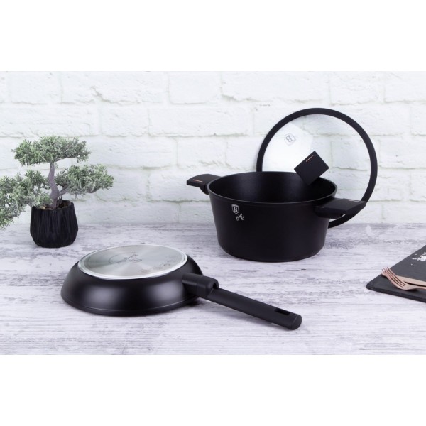 НАБІР КАСТРУЛІ ТА СКОВОРОДИ 24 СМ З ТИТАНОВИМ ПОКРИТТЯМ, 4 ПРЕДМЕТИ BERLINGER HAUS MONACO BH-7098