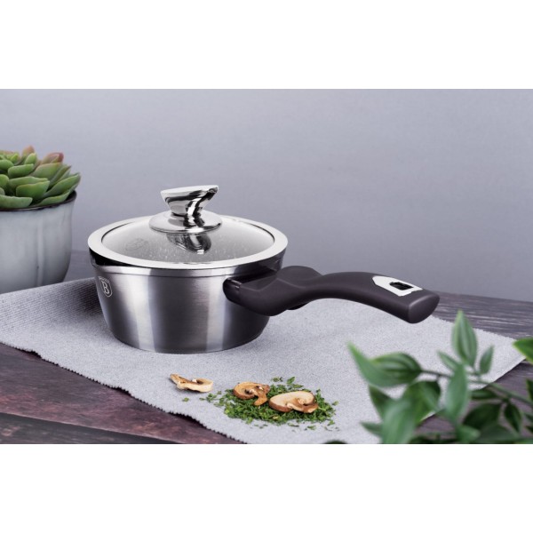 Набір посуду BERLINGER HAUS Carbon Pro BH-6911 з 12 предметів з гранітним покриттям