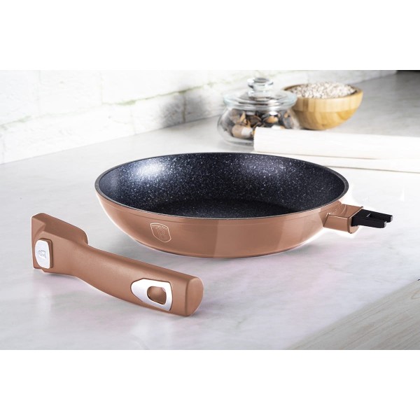 Набір з 6 гранітних горщиків BERLINGER HAUS METALLIC LINE ROSE GOLD BH-7051