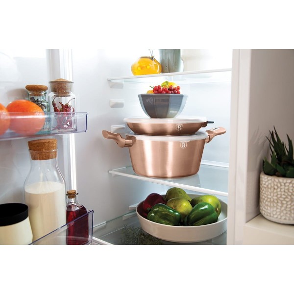 Набір з 6 гранітних горщиків BERLINGER HAUS METALLIC LINE ROSE GOLD BH-7051