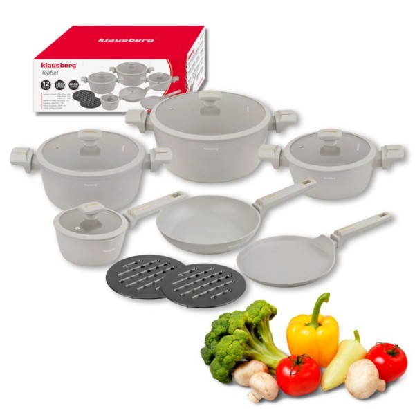 Набір з 12 мармурових посуду KLAUSBERG KB-7967