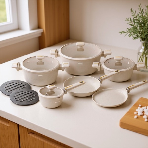 Набір з 12 мармурових посуду KLAUSBERG KB-7967