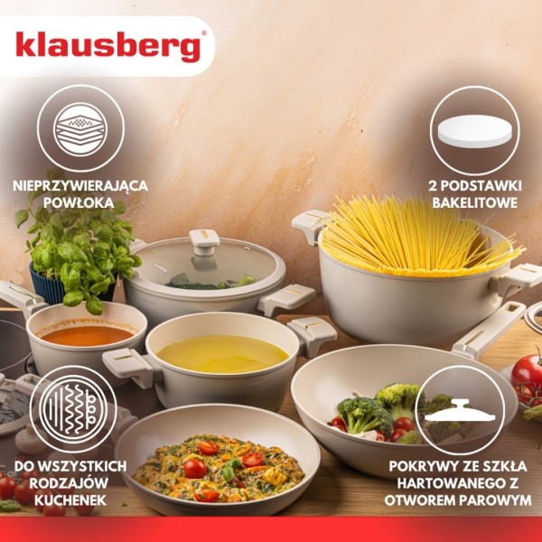 Набір з 12 мармурових посуду KLAUSBERG KB-7969